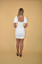 Load image into Gallery viewer, Off White Sweetheart Ruffle Sleeve Dress
