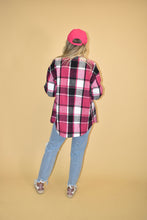 Load image into Gallery viewer, Hot Pink Flannel Shacket
