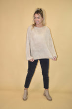 Load image into Gallery viewer, Tan Loose Knit Sweater
