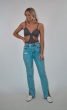 Load image into Gallery viewer, Charcoal Knit Cut Out Tank Top
