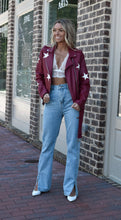 Load image into Gallery viewer, Vegan Leather Star Jacket
