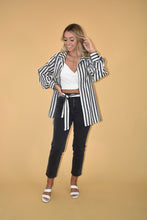 Load image into Gallery viewer, Stripe Button Up Blouse
