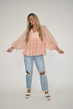 Load image into Gallery viewer, Peach Babydoll Blouse
