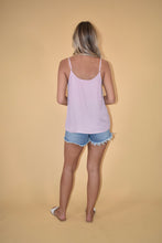 Load image into Gallery viewer, Pink Feather Textured Tank Top
