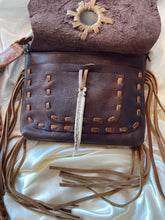 Load image into Gallery viewer, Brown Leather Fringe Purse with Braided Strap - American Darling
