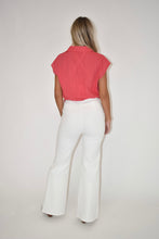 Load image into Gallery viewer, Red Stripe Button Down Tank Top

