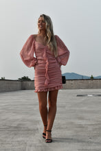 Load image into Gallery viewer, Long Sleeve Ruffle Front Dress
