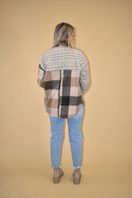 Load image into Gallery viewer, Brown Patchwork Plaid Shacket
