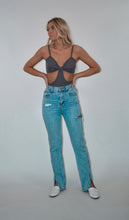 Load image into Gallery viewer, Charcoal Knit Cut Out Tank Top
