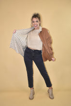 Load image into Gallery viewer, Taupe Patchwork Oversized Shacket
