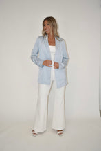Load image into Gallery viewer, Sky Blue Satin Blazer
