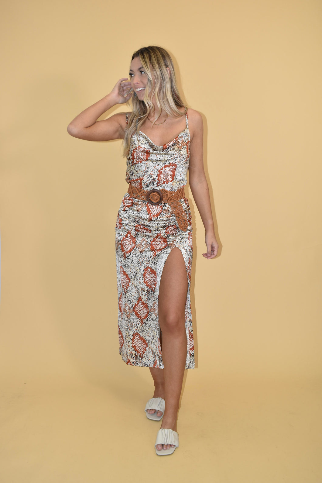 Brown Snakeskin Skirt (part of a matching set)