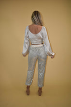 Load image into Gallery viewer, Champagne Sequin Joggers
