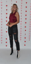 Load image into Gallery viewer, Satin Halter Crop Top
