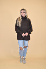 Load image into Gallery viewer, Dark Brown Turtleneck Sweater
