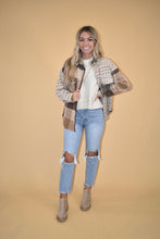 Load image into Gallery viewer, Brown Patchwork Plaid Shacket
