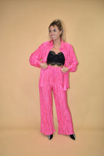 Load image into Gallery viewer, Hot Pink Pleated Wide Leg Pants (part of a matching set)
