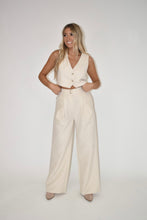 Load image into Gallery viewer, Cream Wide Leg Pants (part of a matching set)
