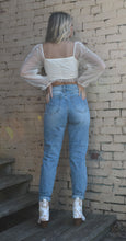 Load image into Gallery viewer, Long Sleeve Mesh Crop Top
