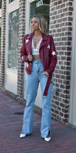 Load image into Gallery viewer, Vegan Leather Star Jacket
