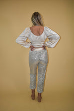 Load image into Gallery viewer, Long Sleeve Satin Crop Top
