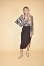 Load image into Gallery viewer, Sweater Knit Midi Skirt - Dark Chocolate
