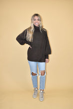 Load image into Gallery viewer, Dark Brown Turtleneck Sweater
