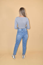 Load image into Gallery viewer, Heather Grey Knit Long Sleeve Crop Top PETITE
