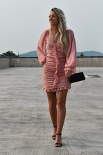 Load image into Gallery viewer, Long Sleeve Ruffle Front Dress
