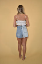 Load image into Gallery viewer, White Ruffle Crop Top
