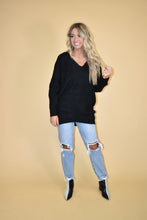 Load image into Gallery viewer, Black V Neck Sweater

