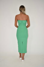 Load image into Gallery viewer, Green Strapless Midi Dress
