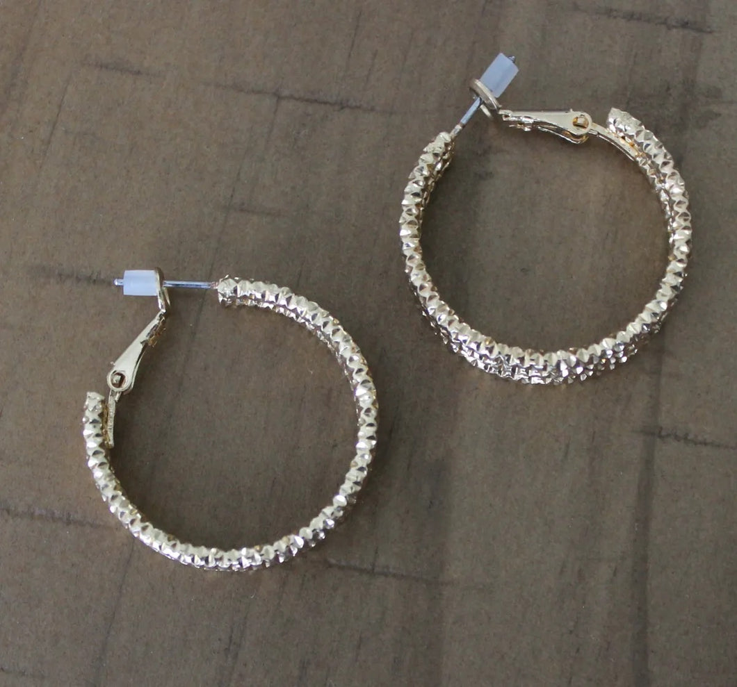 Textured Triple Hoop Earrings