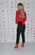 Load image into Gallery viewer, Black Distressed Mom Jeans
