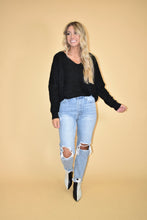 Load image into Gallery viewer, Black V Neck Sweater
