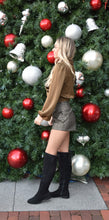 Load image into Gallery viewer, Button Front High Waisted Glitter Shorts
