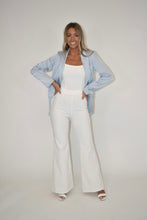 Load image into Gallery viewer, Sky Blue Satin Blazer
