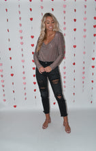 Load image into Gallery viewer, Glitter Cowl Neck Bodysuit
