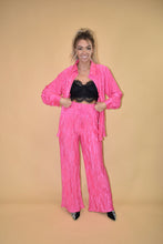 Load image into Gallery viewer, Hot Pink Pleated Wide Leg Pants (part of a matching set)
