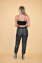 Load image into Gallery viewer, Black Sequin Joggers
