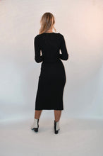 Load image into Gallery viewer, Pleated Sweater Skirt with Slit
