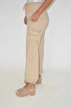 Load image into Gallery viewer, Tan Drawstring Cargo Pants
