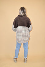 Load image into Gallery viewer, Corduroy Patchwork Plaid Shacket
