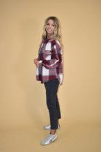 Load image into Gallery viewer, Burgundy Flannel Shacket
