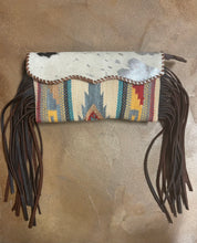Load image into Gallery viewer, American Darling Aztec Cowhide Fringe Purse
