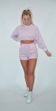 Load image into Gallery viewer, Pink Lavender Cropped Sweatshirt
