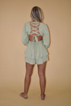 Load image into Gallery viewer, Light Olive Long Sleeve Cut Out Romper
