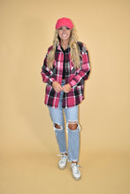 Load image into Gallery viewer, Hot Pink Flannel Shacket
