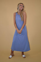 Load image into Gallery viewer, Pale Indigo V Back Midi Dress

