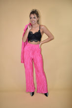 Load image into Gallery viewer, Hot Pink Pleated Wide Leg Pants (part of a matching set)
